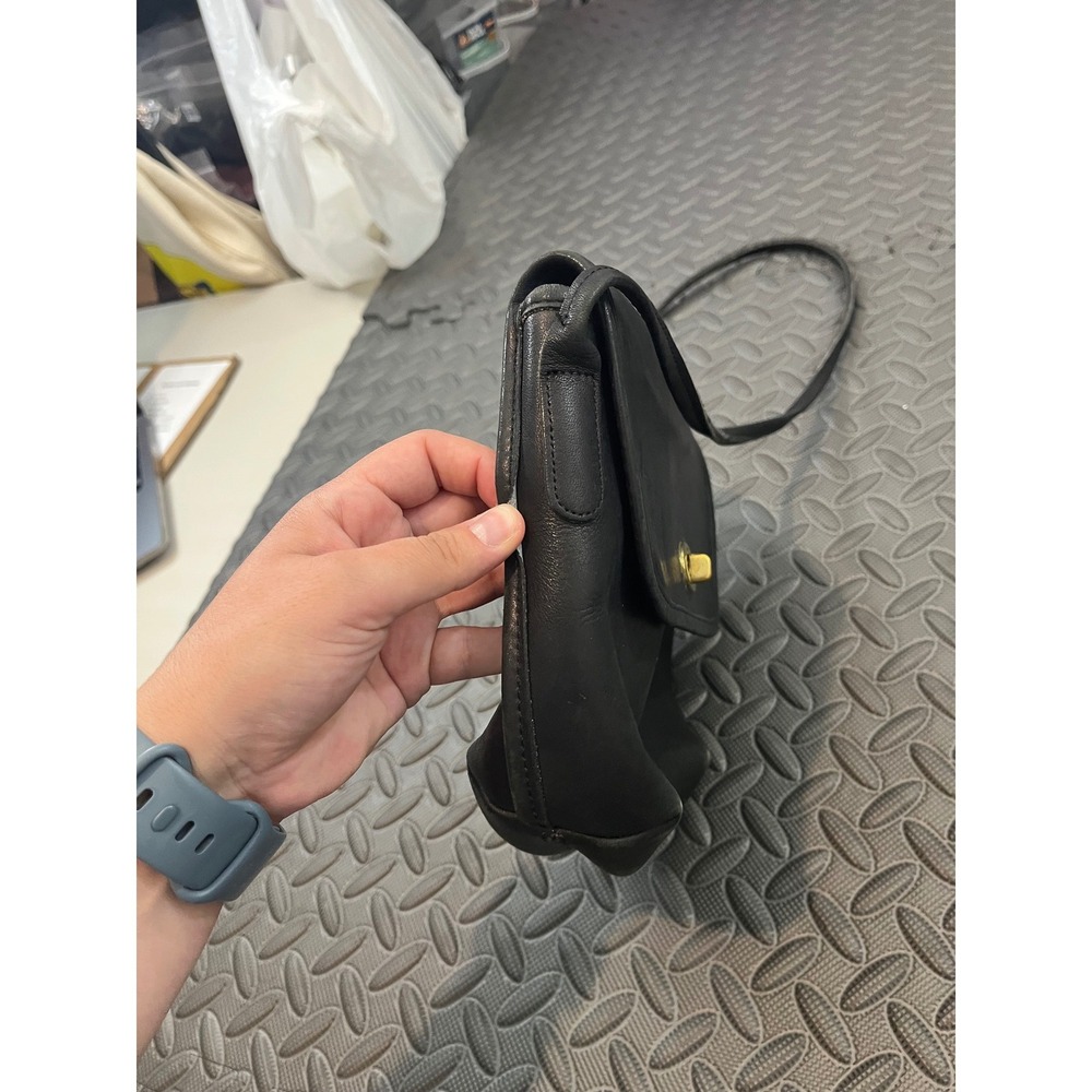 Coach Crossbody Bag Womens OS Black Vintage Leather Turnlock Made in USA - Picture 3 of 12